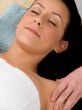 top view of female taking massage