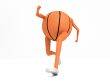 basket ball with hands and legs