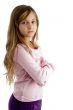 girl with folded arms looking at camera