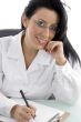 front view of smiling doctor looking at camera