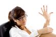 businesswoman with hand gesture