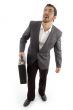 successful attorney holding office bag