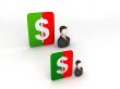 businessmen with dollar sign