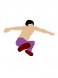 man in air