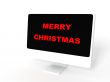 merry christmas text on monitor