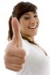 smiling female attorney with thumbs up