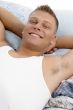 close up of resting young man
