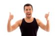 portrait of male with thumbs up