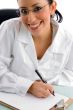 female doctor looking at camera