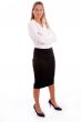 side view of standing employee looking at camera