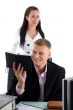 happy business people at work
