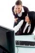 professional women happy after getting result