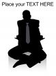 sitting adult businessman