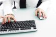 close up of finger on keyboard