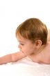 young cute baby lying