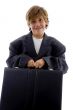 young businessman holding briefcase