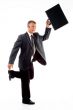 businessman running with briefcase