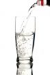 a glass of mineral water