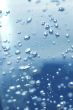 Blue water with bubbles