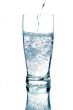 a glass of mineral water