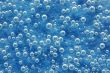 Blue water with bubbles