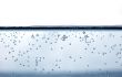 Blue water with bubbles