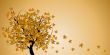 Abstract tree with autumn leaves