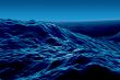 Stormy sea at night