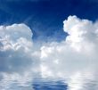 Blue sky over water