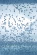Blue water with bubbles