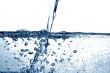 Blue water with bubbles