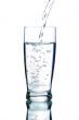 a glass of mineral water