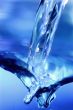 Sparks of blue water
