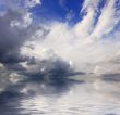 Blue sky over water
