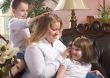 Mother and Children on The Couch