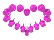 Colored plastic pushpins