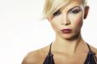 Fashion model on white background