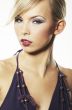 Fashion model on white background