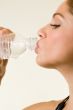 Having a drink of water