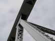 metal bridge structure in the sky