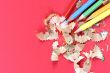 Pencils and wood shavings