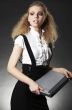 Business woman with laptop