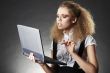 Business woman with laptop
