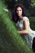 beautiful girl  on grass