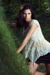 beautiful girl  on grass
