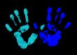 Blue fingerprint