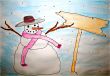 Snowman Watercolor Illustration