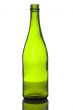 Empty green wine bottle