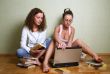 Girls with a computer