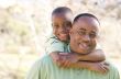 Man and Child Having Fun